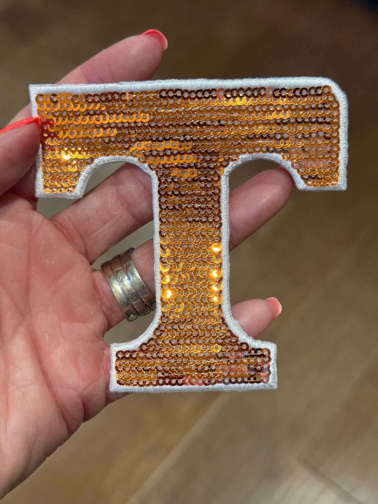 3.5” Sequin Rounded “T”
