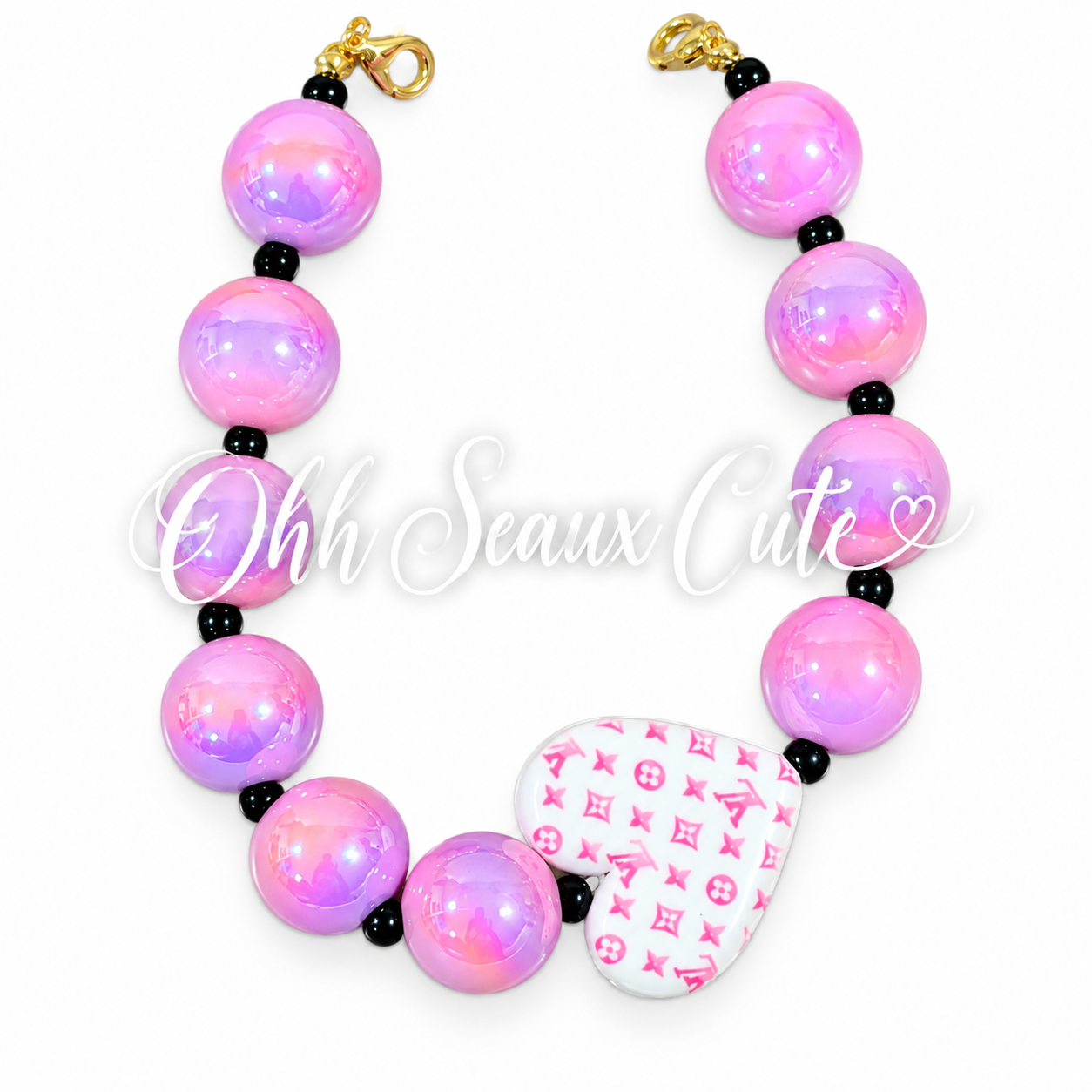 9” October Pink LV 4 Hat Chain