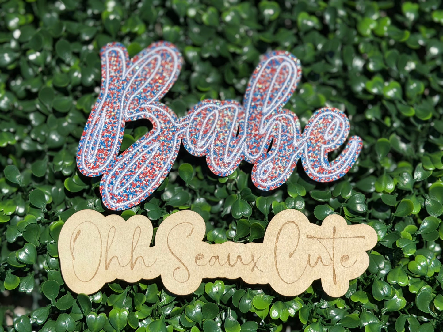 10 for $15 6” USA Glitter BABE