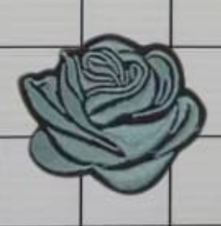 2” Embroidery Rose- Two Tone