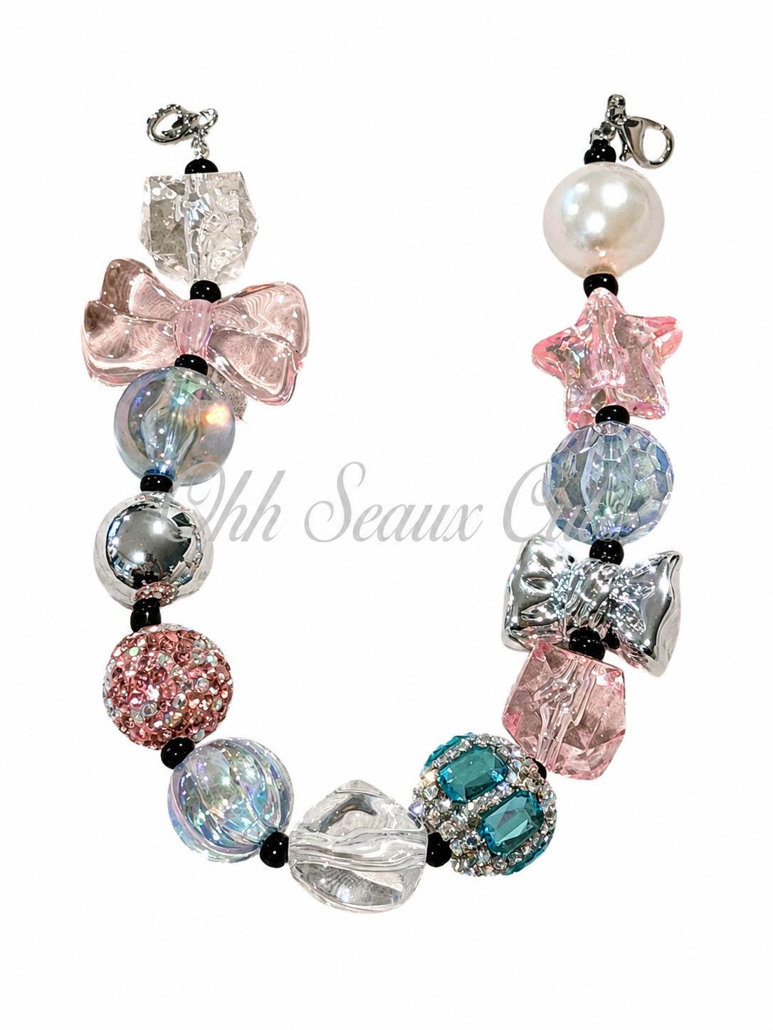 9” Pink/Blue 2 Hat Chain