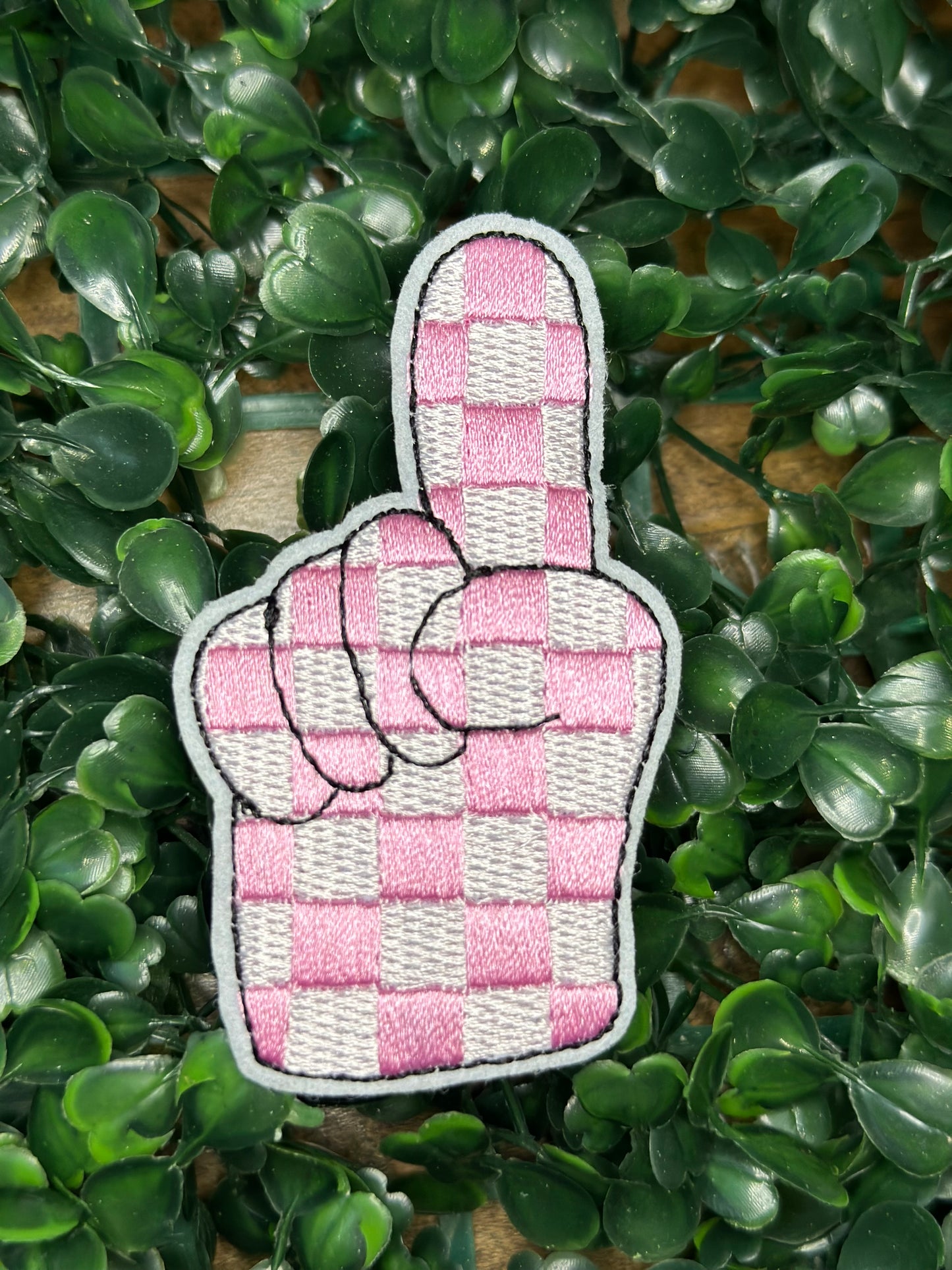 3” Checkered #1 Fan Hand
