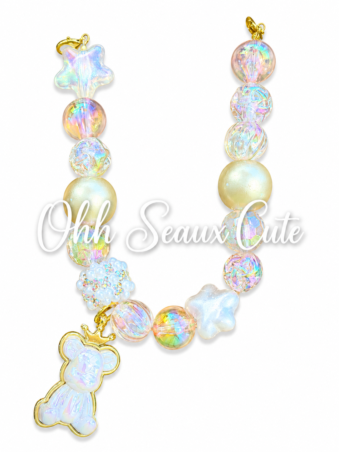 9” Queen Bear Hat Chain