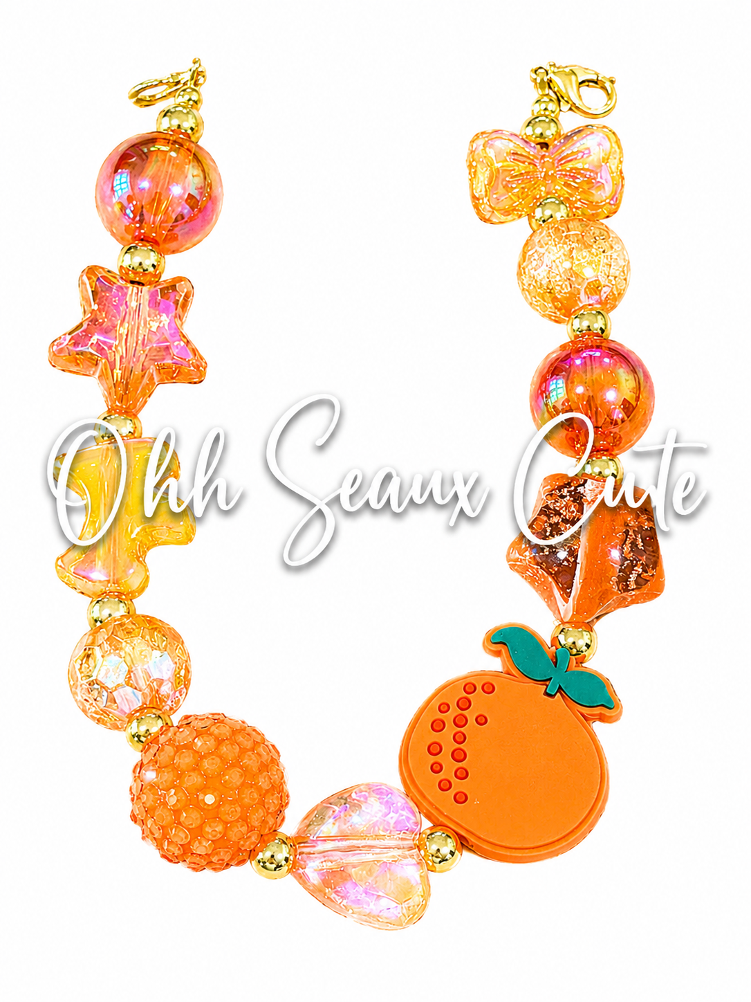 9” Orangey Hat Chain