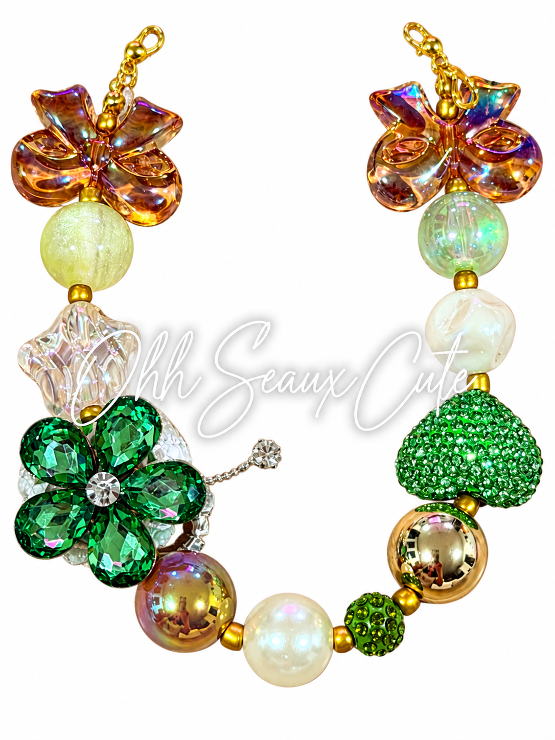 9” Green Garden 3 Hat Chain