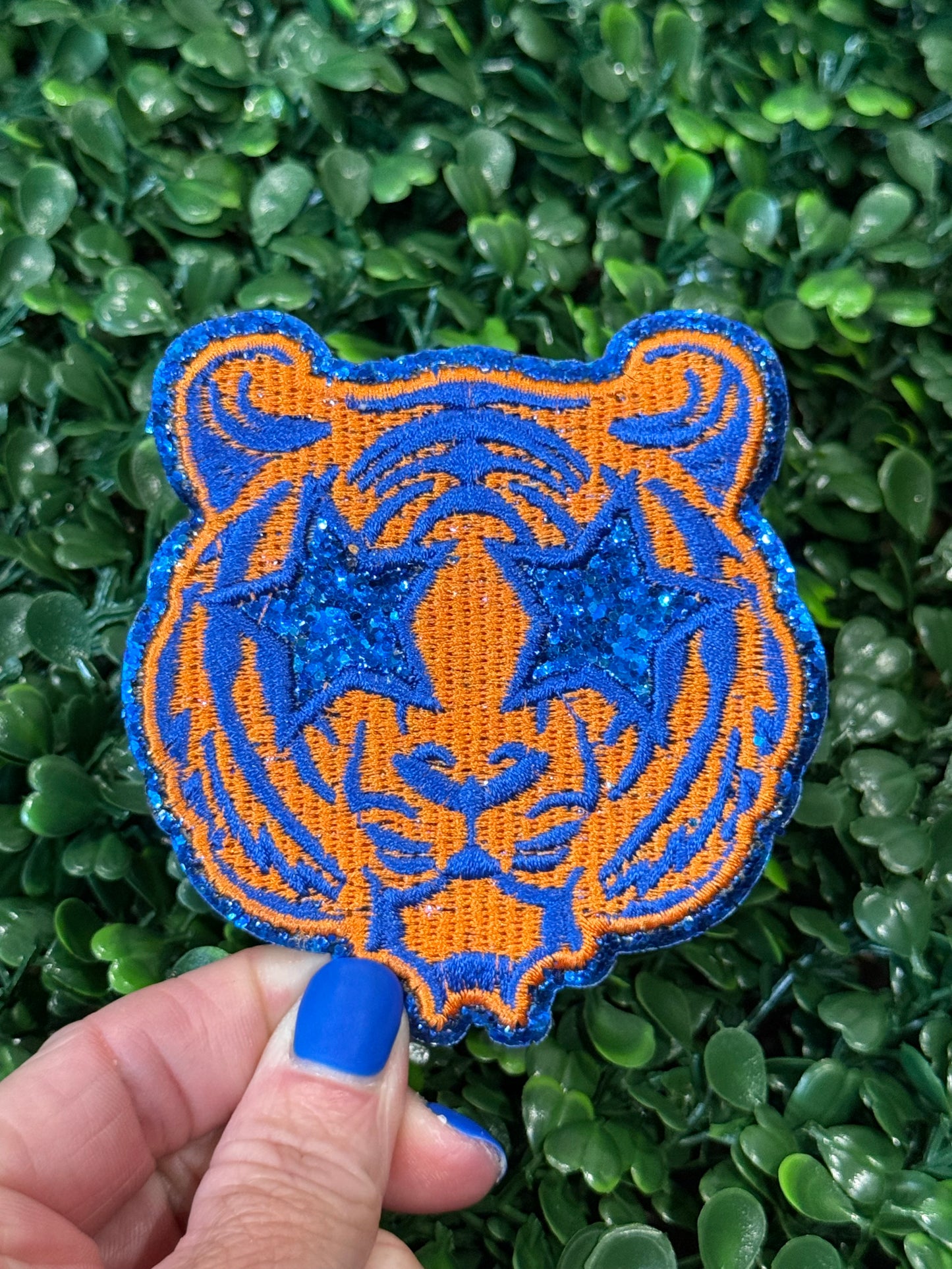 3” Glitter Eye Tiger Head