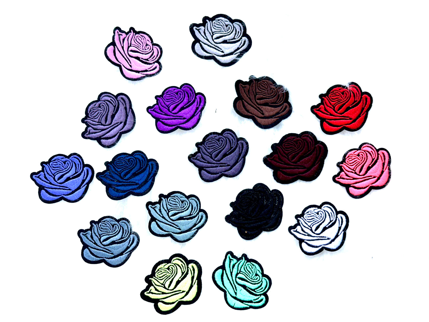 2” Embroidery Rose- Two Tone