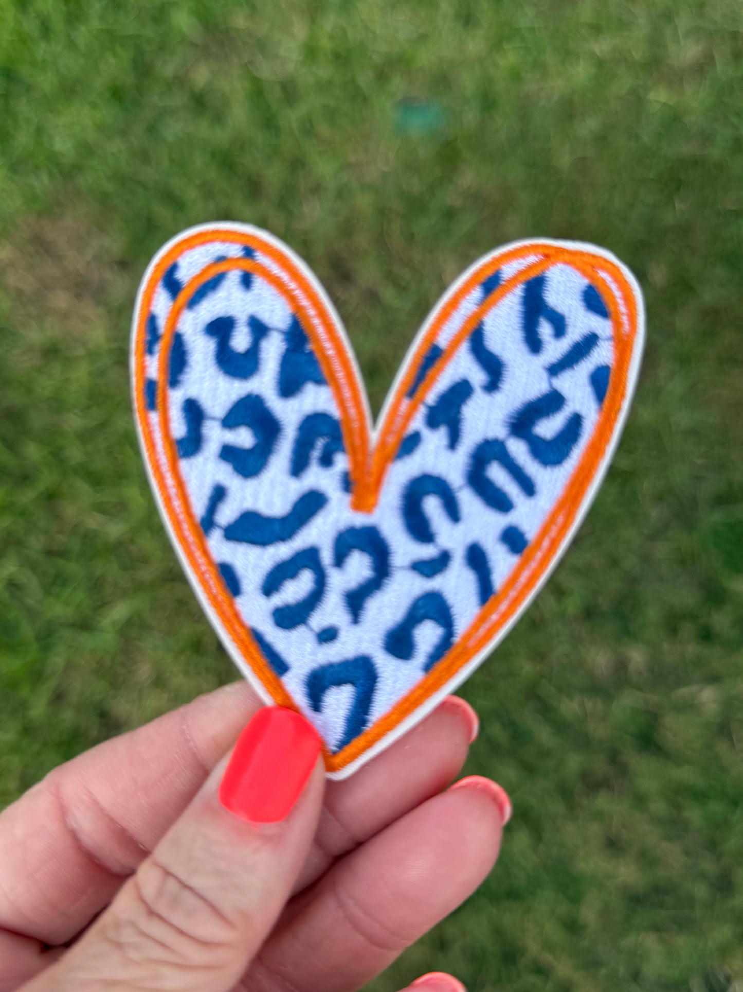 2.75” Leopard Game Day Heart