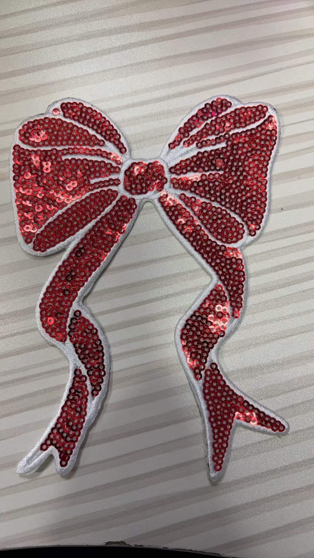 5.5” Red Sequin Bow