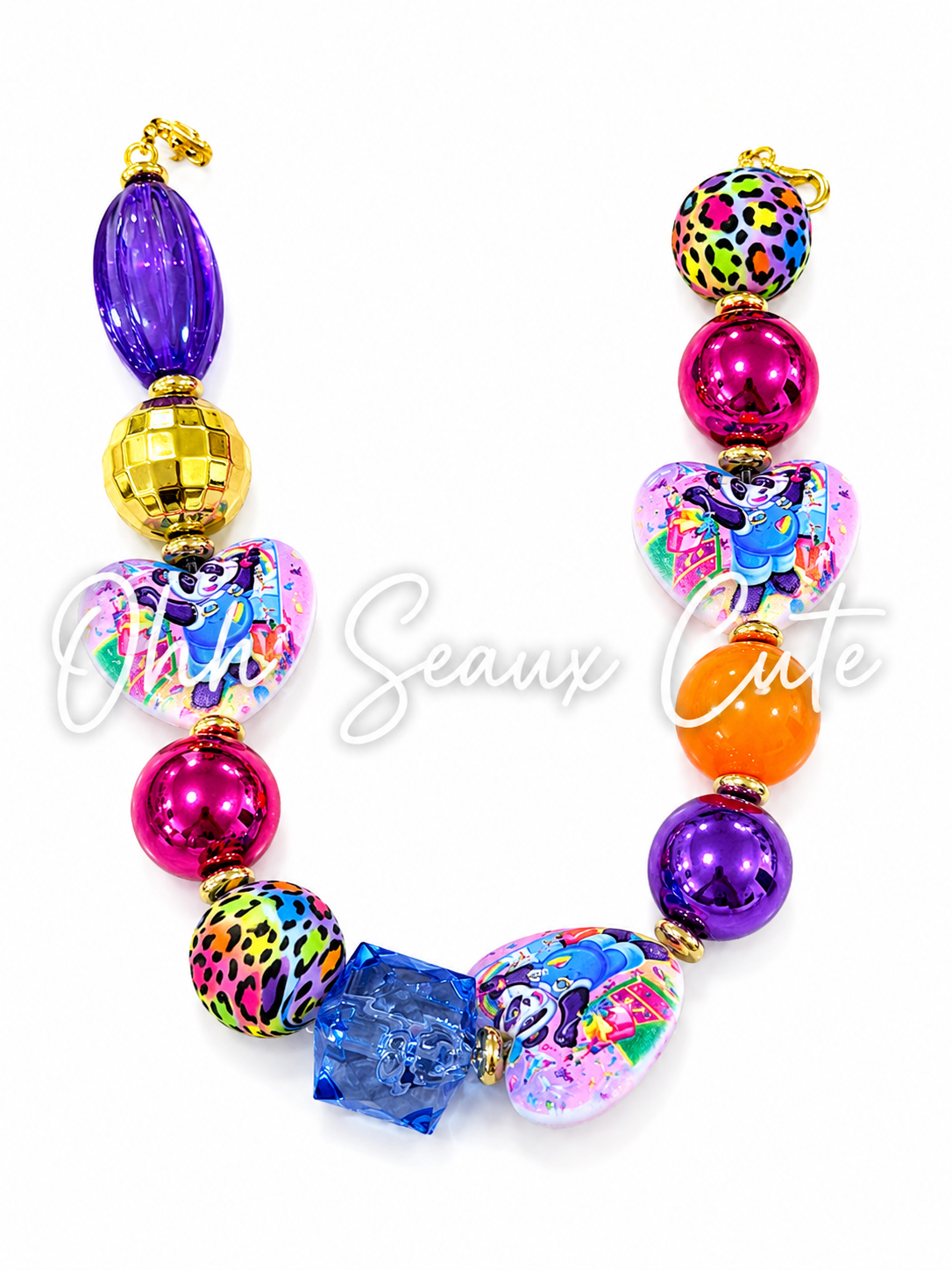 Lisa Frank Tiger Heart Hat Chain