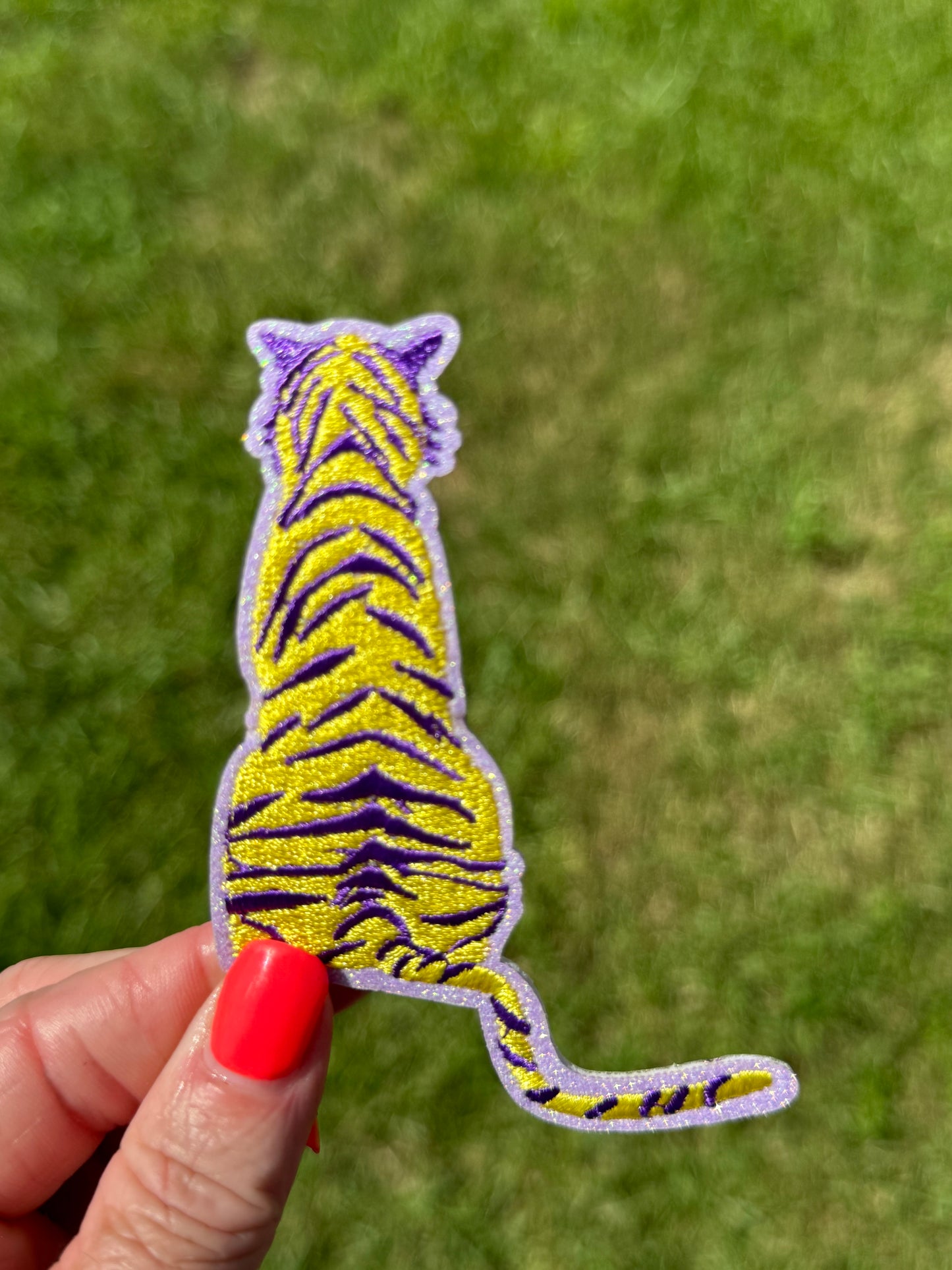 3" Glitter Yellow/Purple Tiger