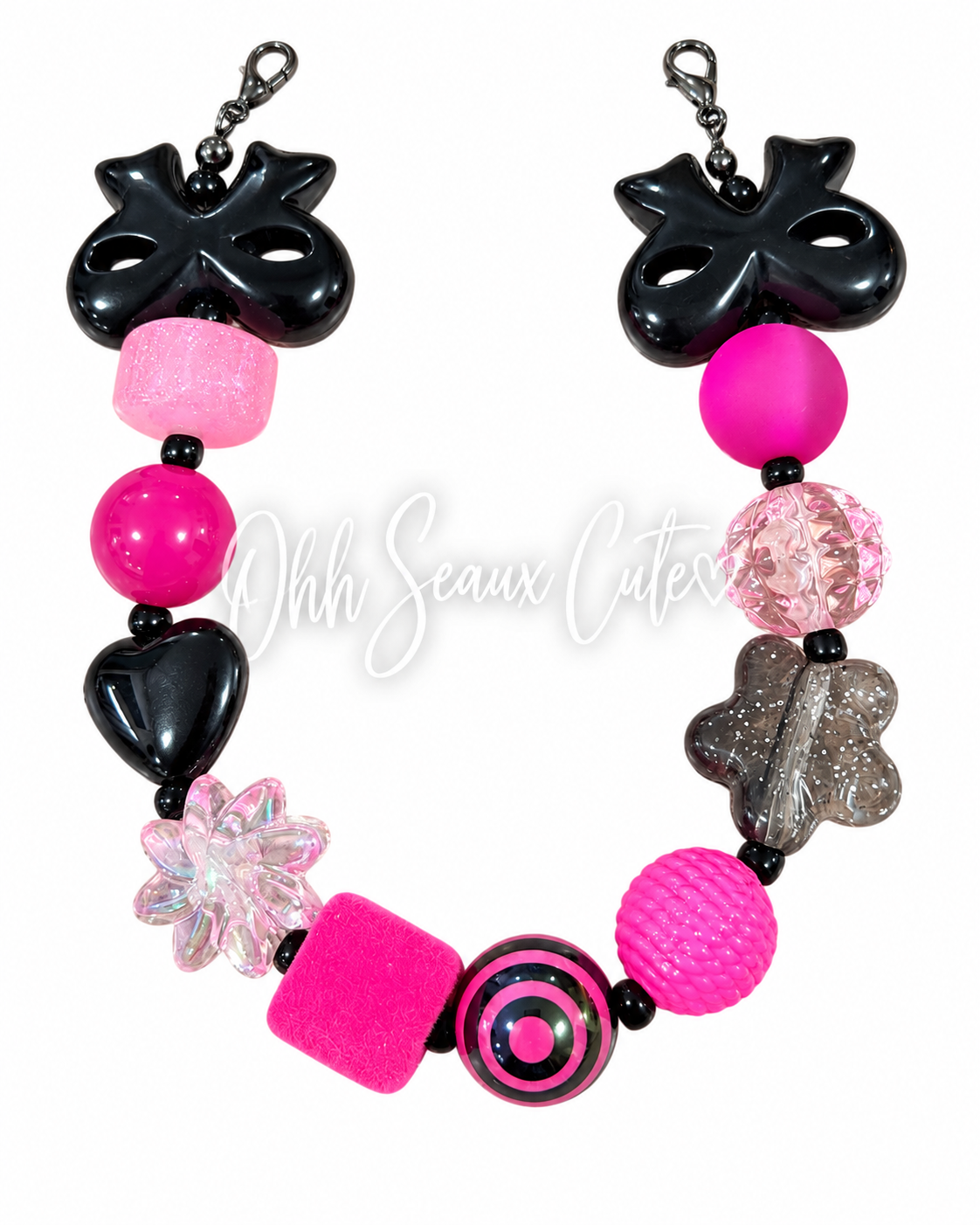 9” October Pink 10 Hat Chain