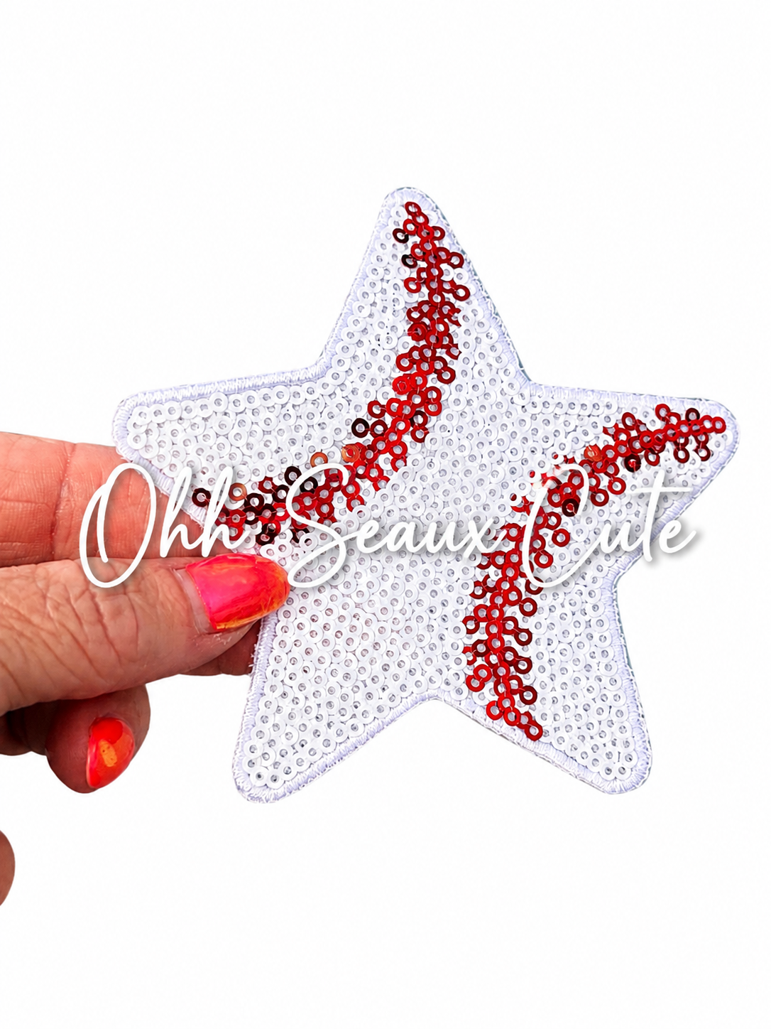 4” Sequin Baseball Star