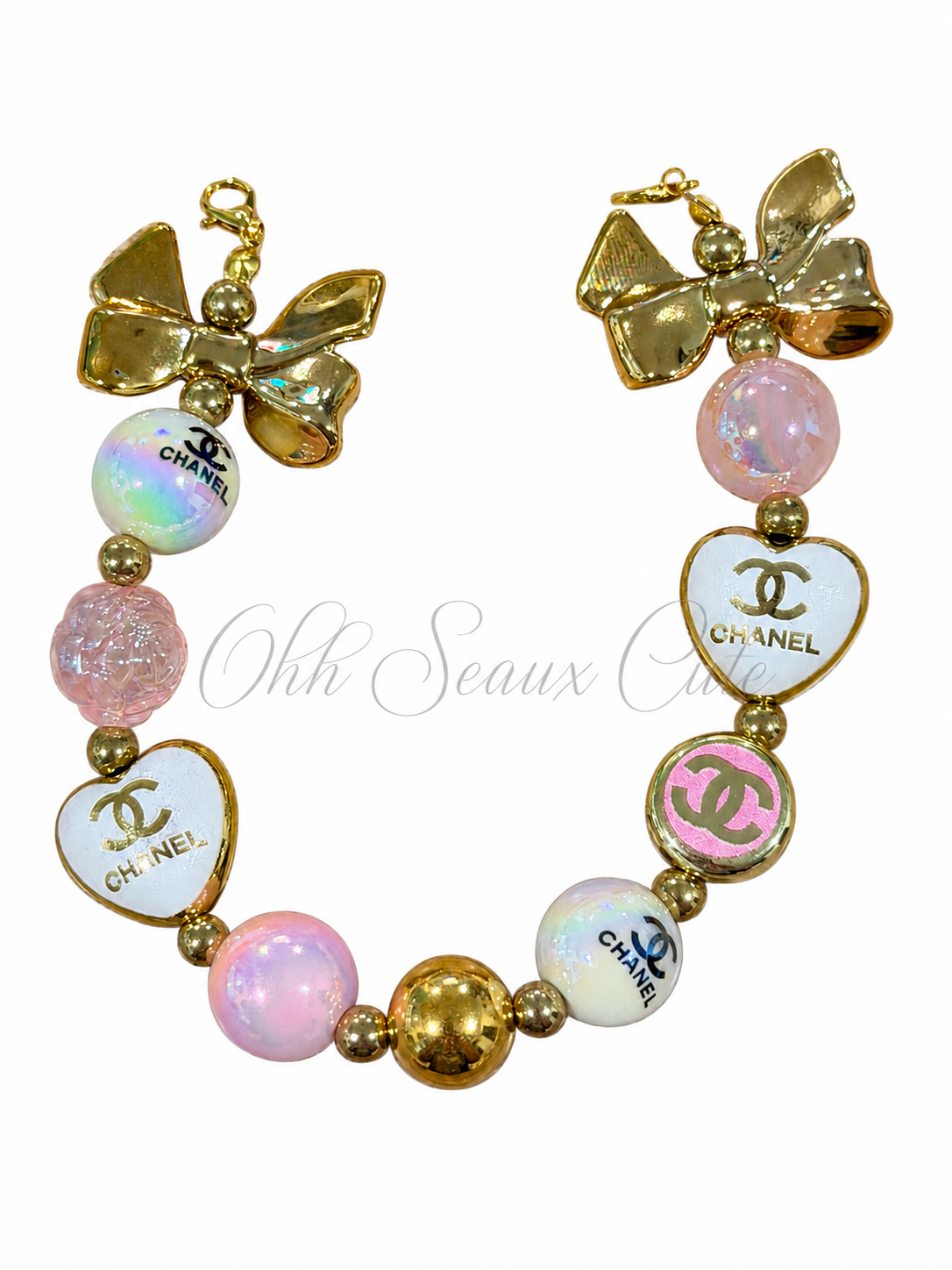 9” CC Pink 4 Hat Chain