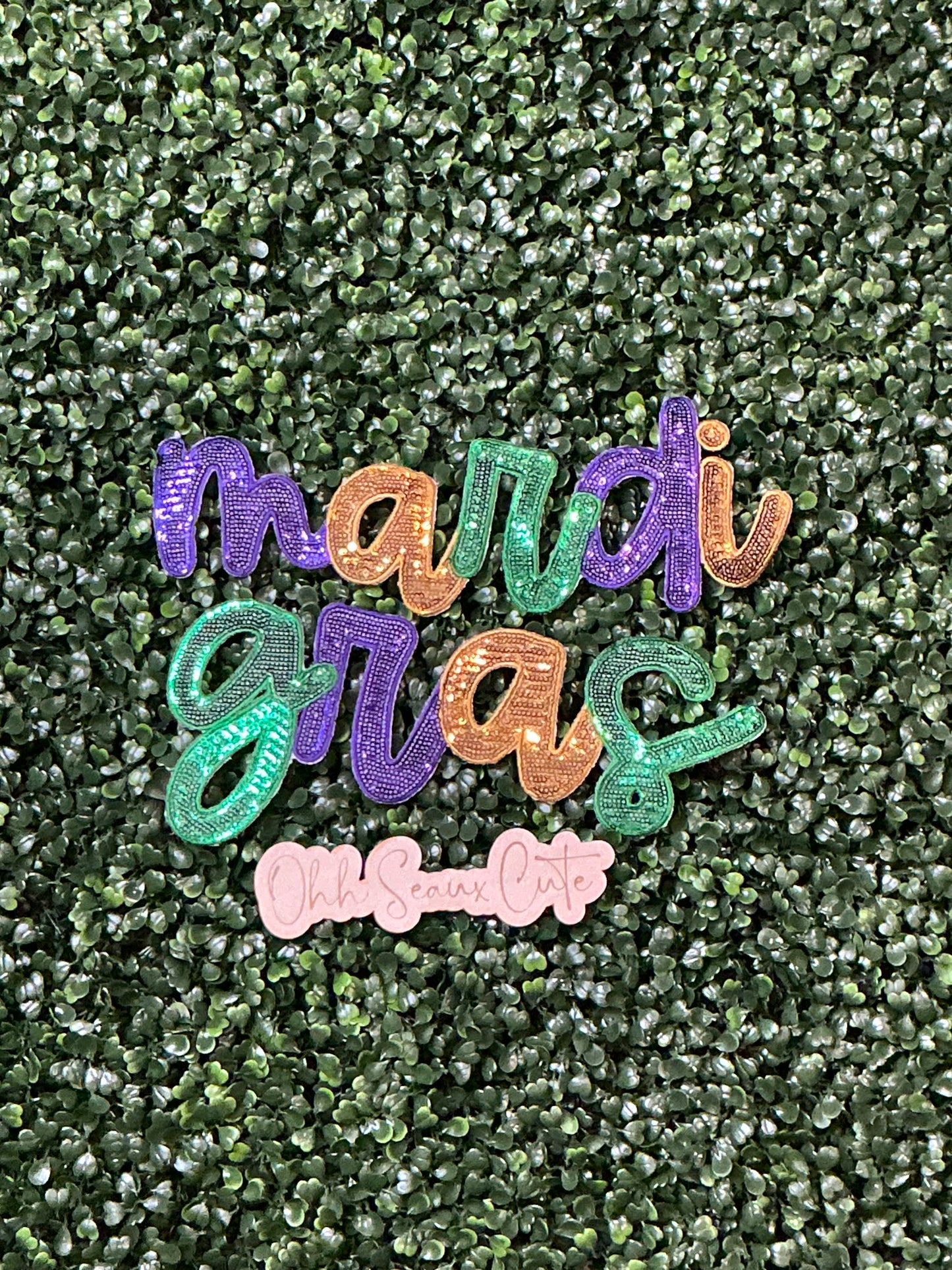 12” Sequin Script MARDI GRAS (2 PCS)