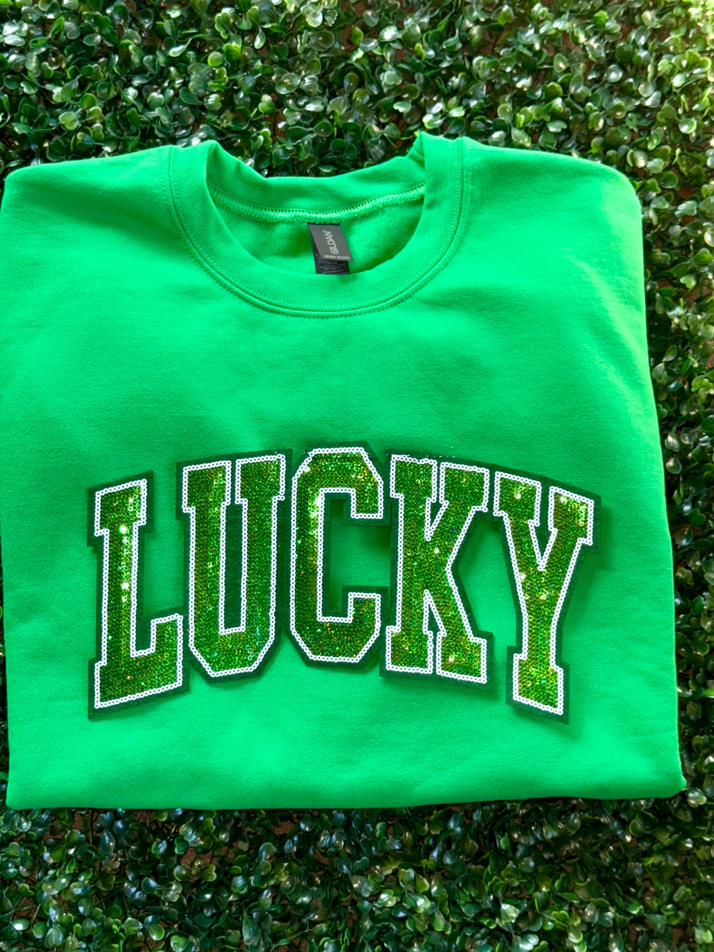 11” Sequin LUCKY Patch