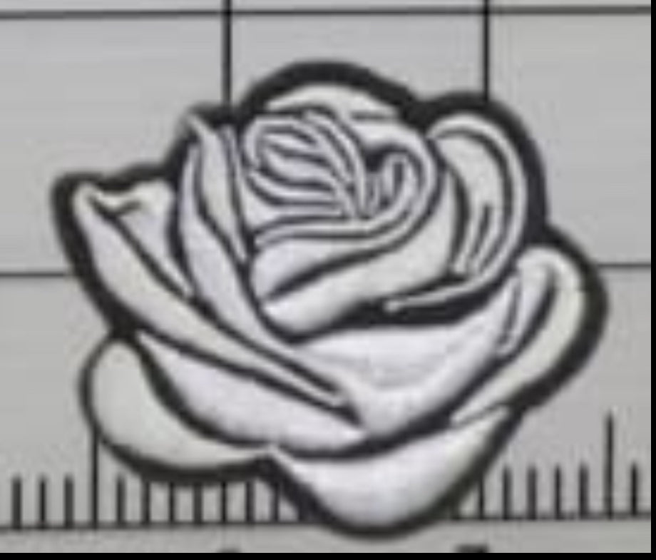 2” Embroidery Rose- Two Tone