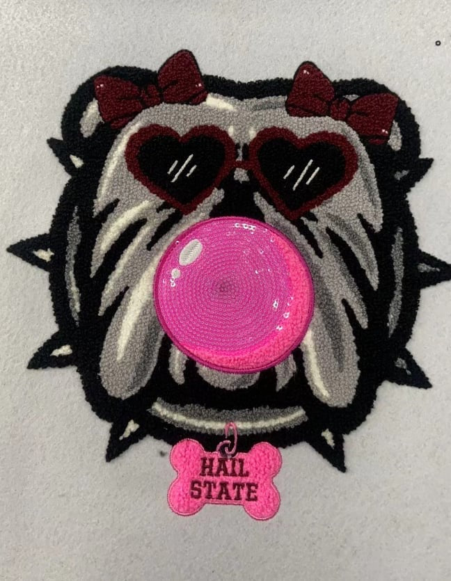 10” Mississippi State Bulldog Patch