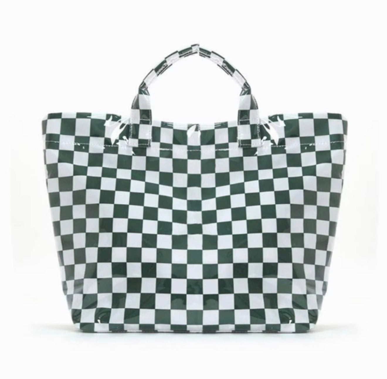 Green Checkered Paloma Tote Bag