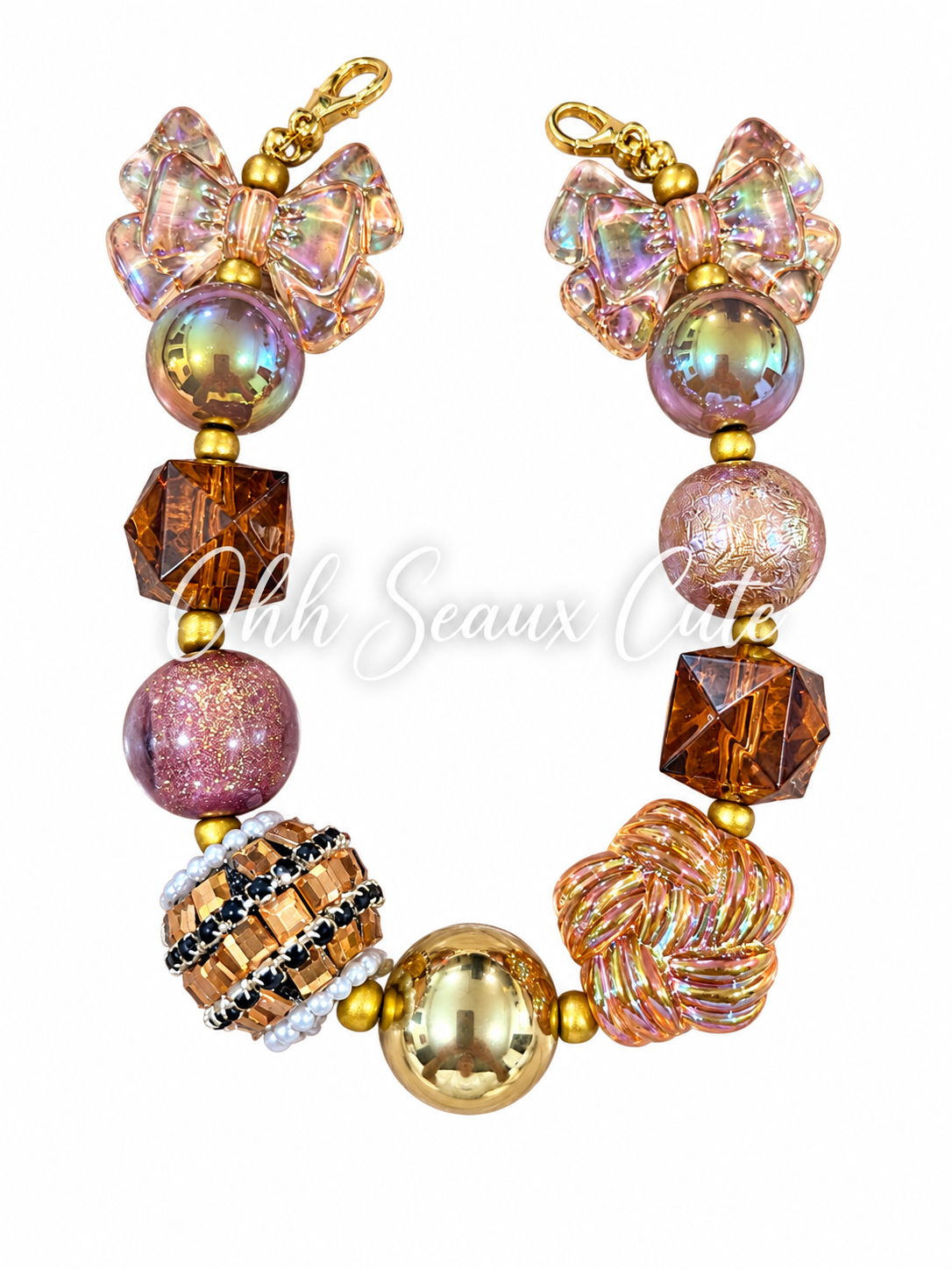 9” Crystal Chocolate 14 Hat Chain