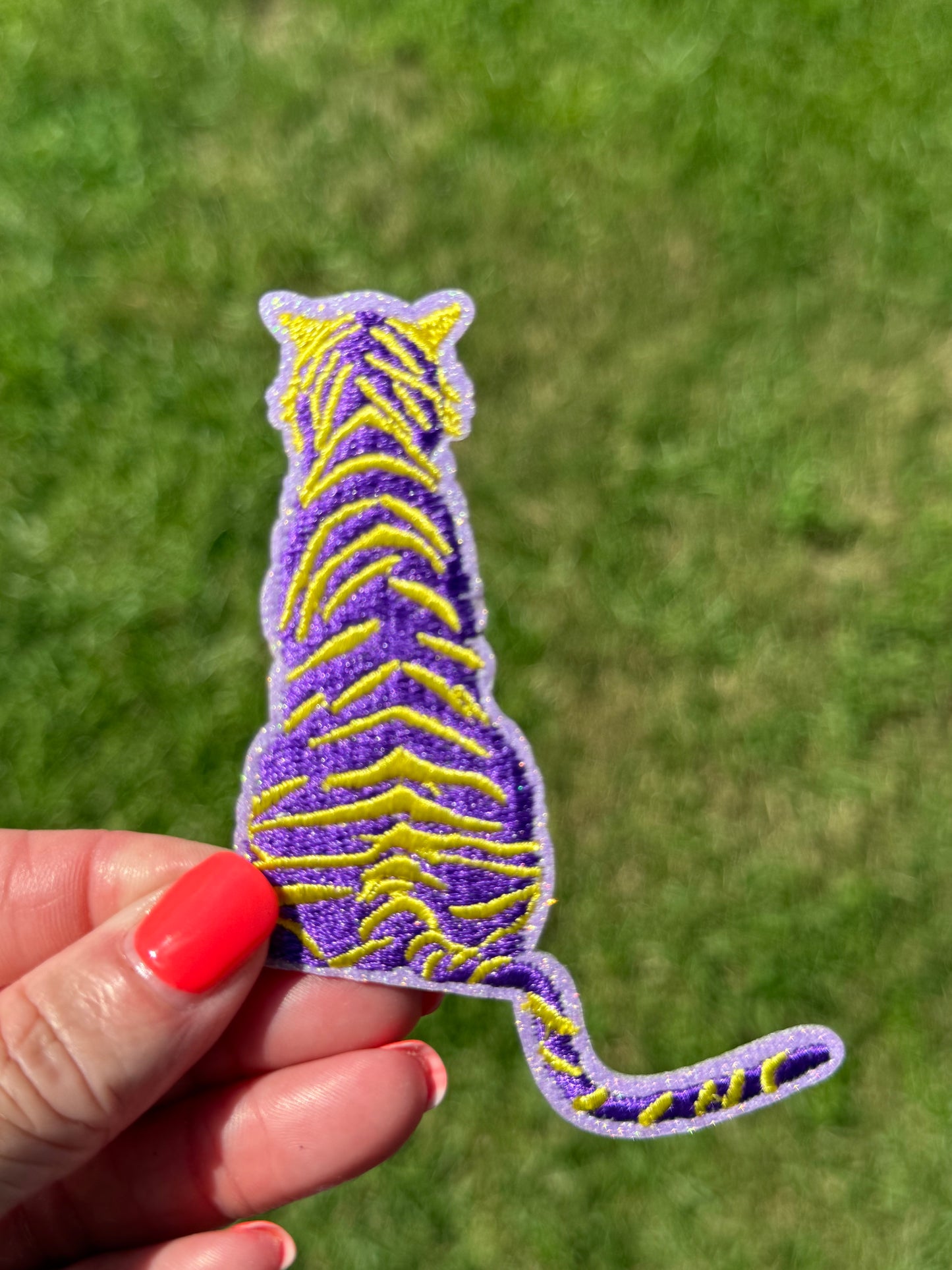 3" Glitter Yellow/Purple Tiger
