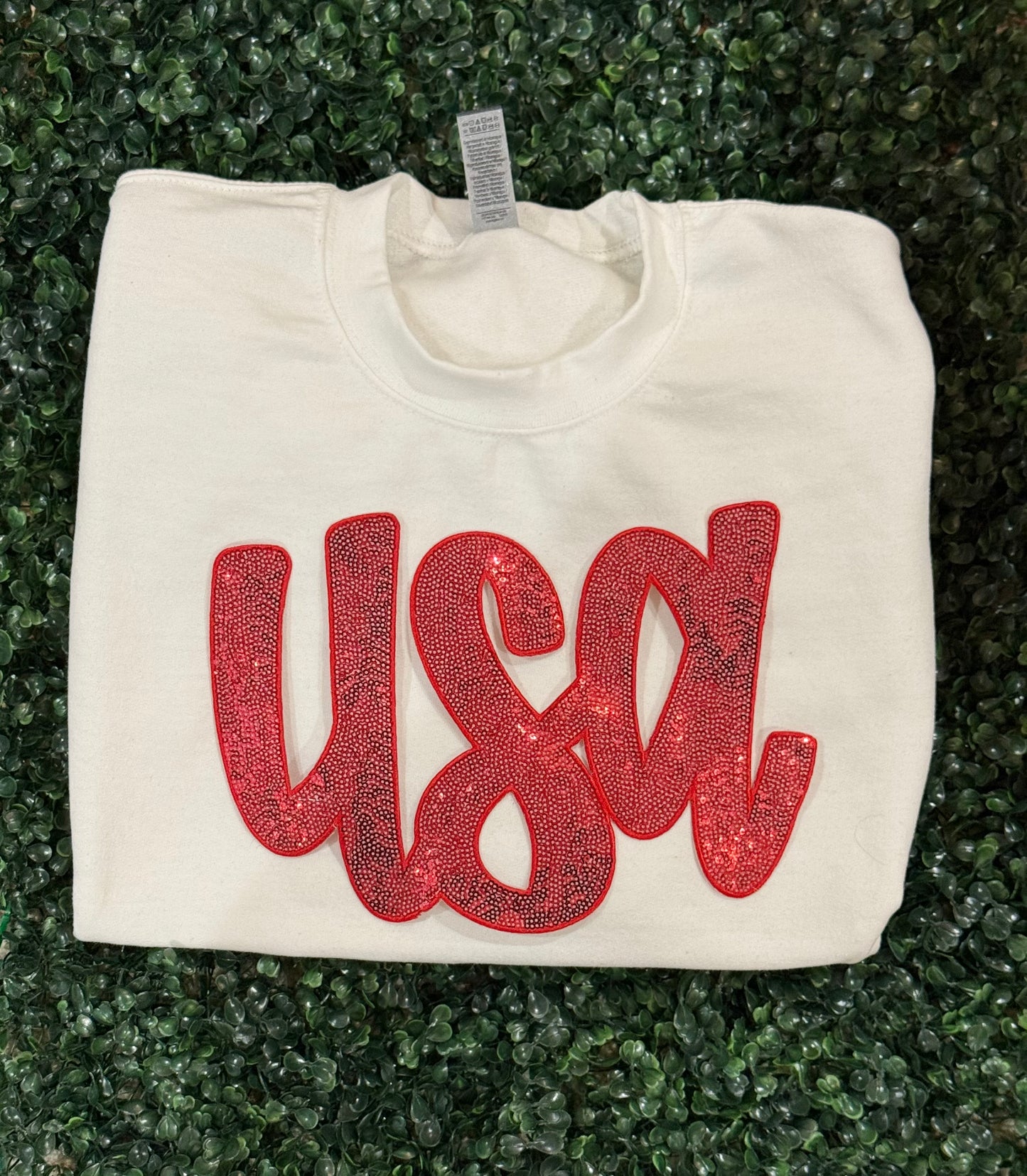 10” Sequin USA- Red