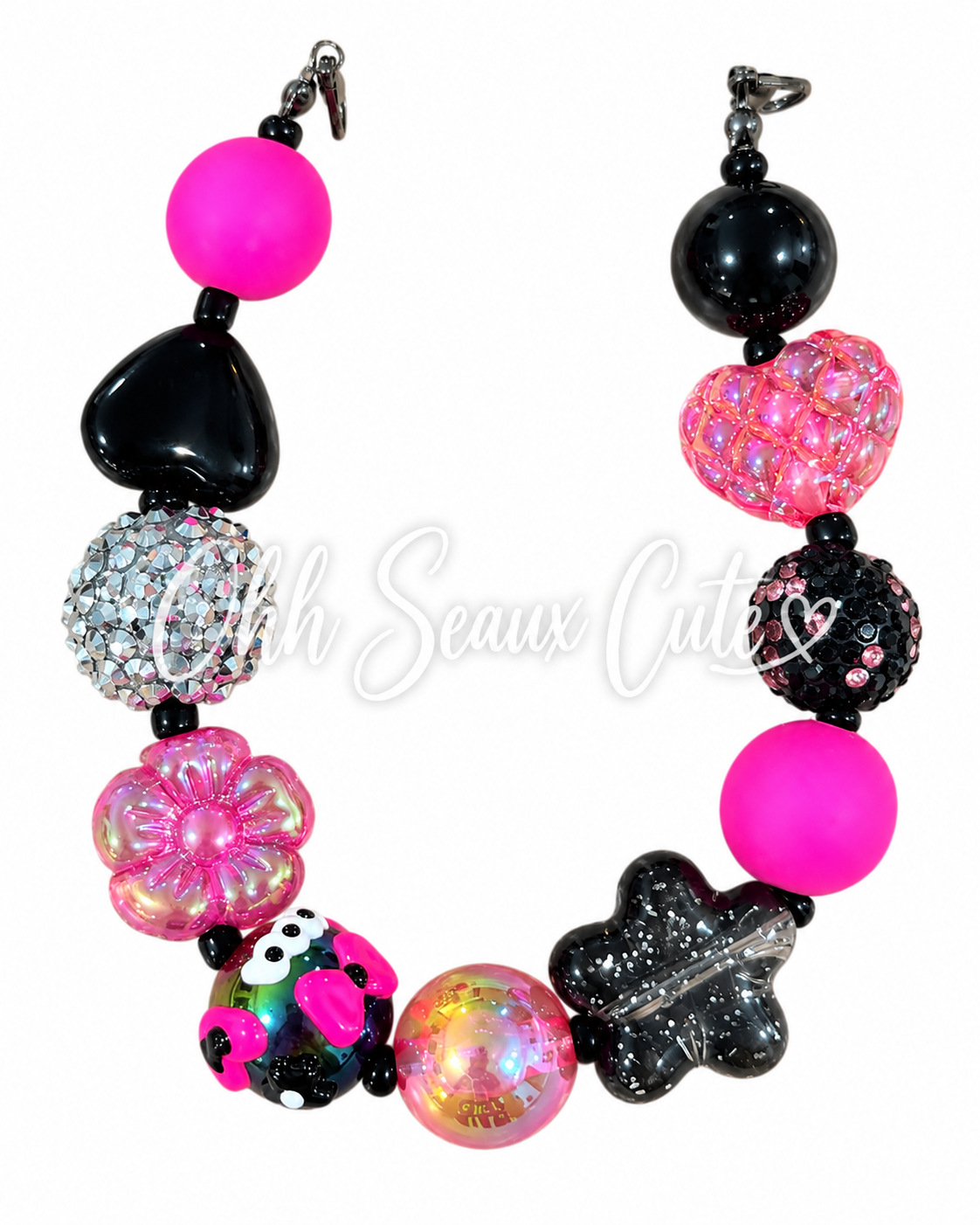9” October Pink 9 Hat Chain