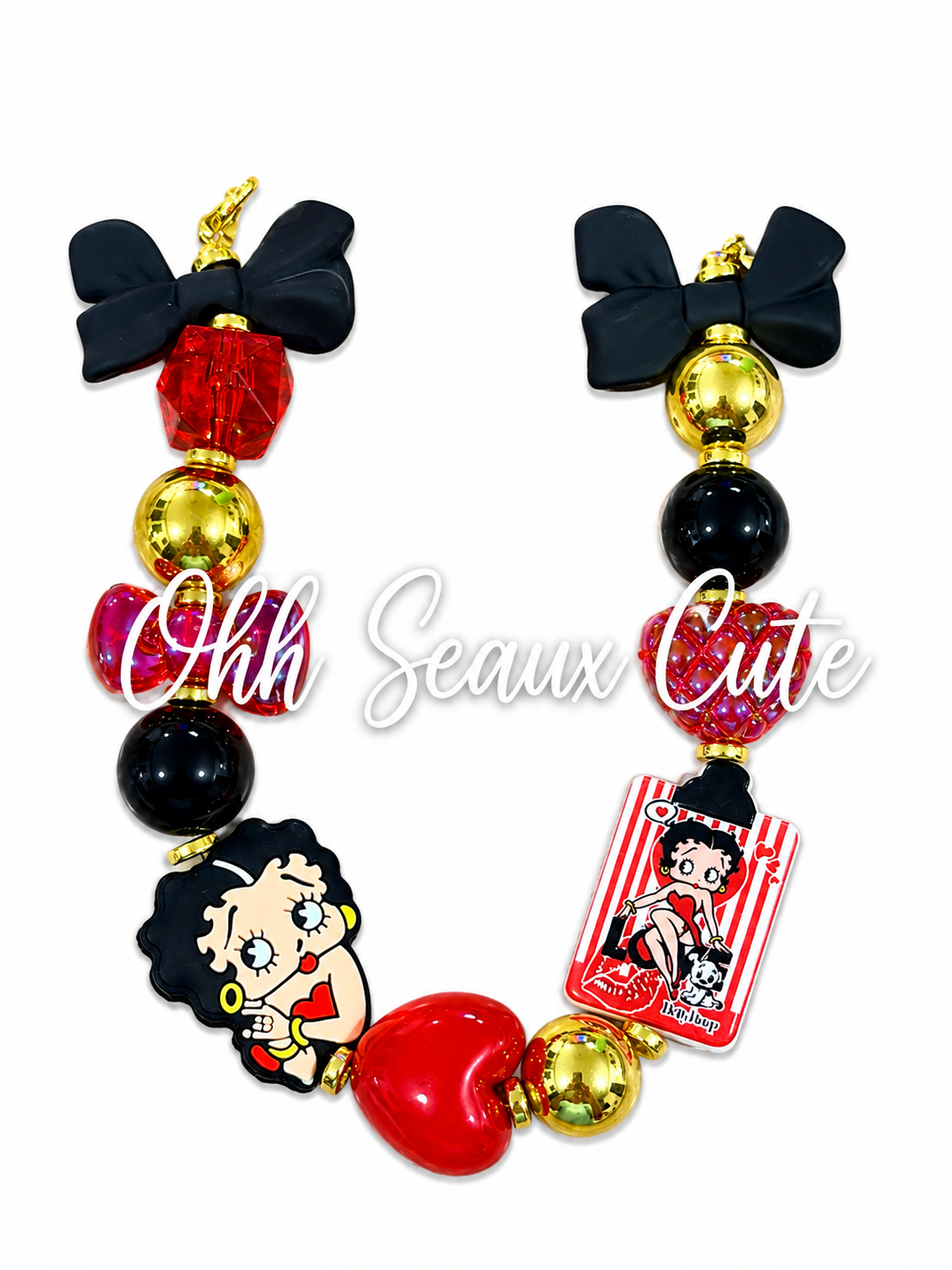 9” Betty Boop 4 Hat Chain
