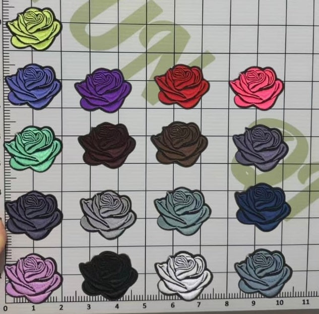 2” Embroidery Rose- Two Tone