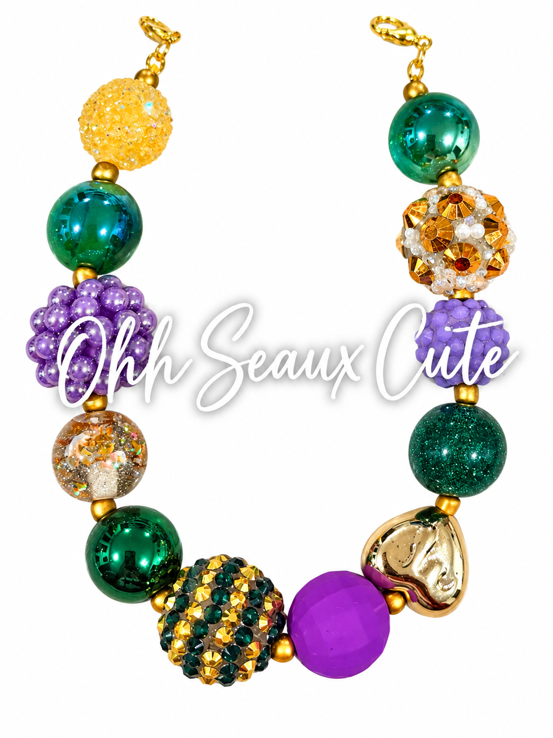 9” Mardi Gras 4 Hat Chain