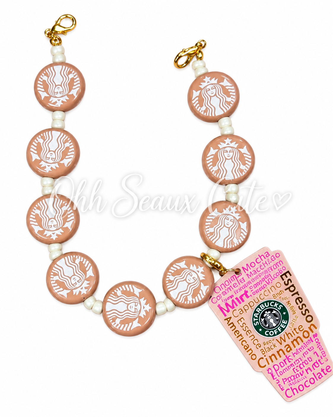 9” Tan Starbucks Hat Chain