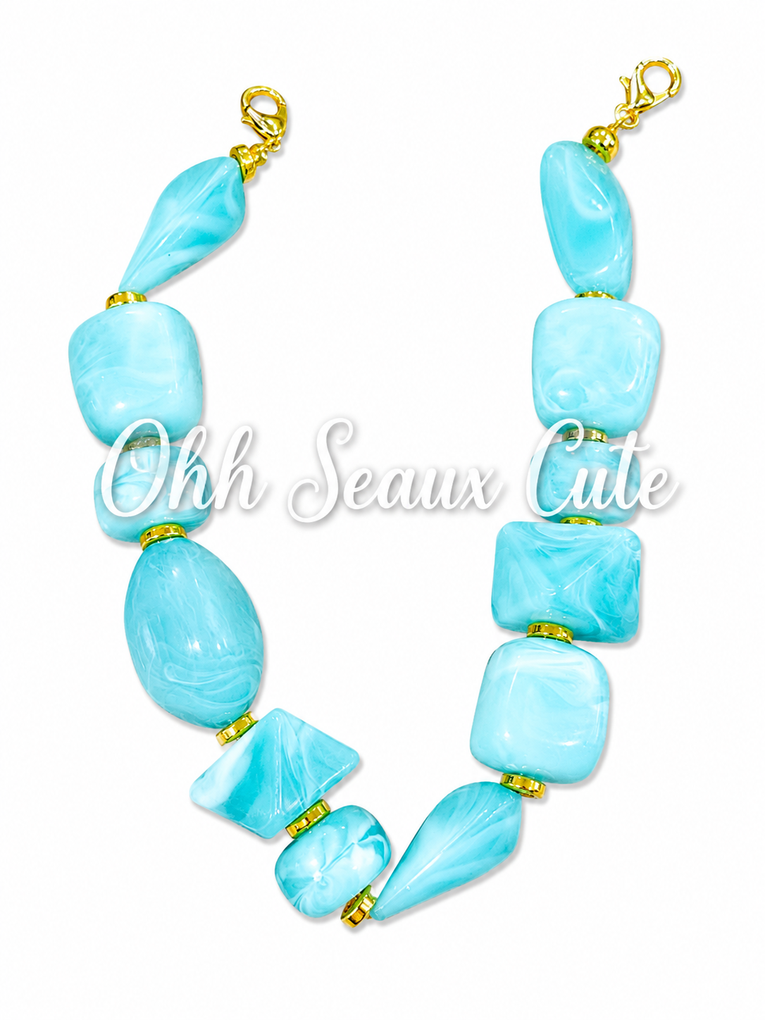9” Turquoise 1 Hat Chain