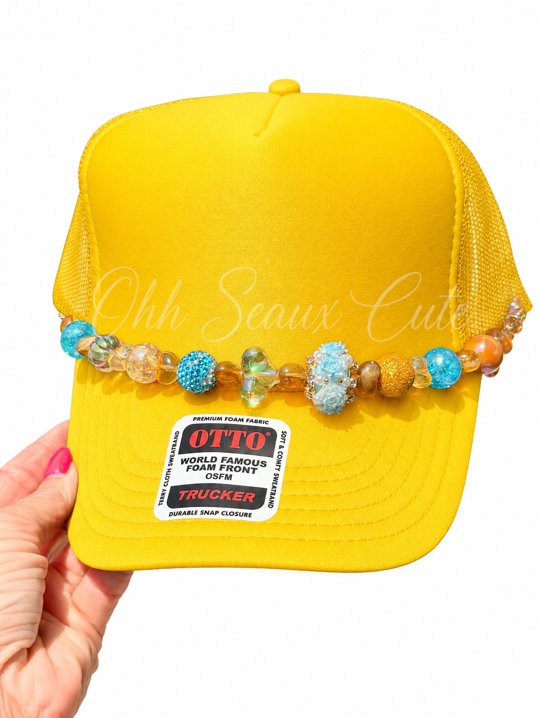 9” Yellow Blue 2 Hat Chain