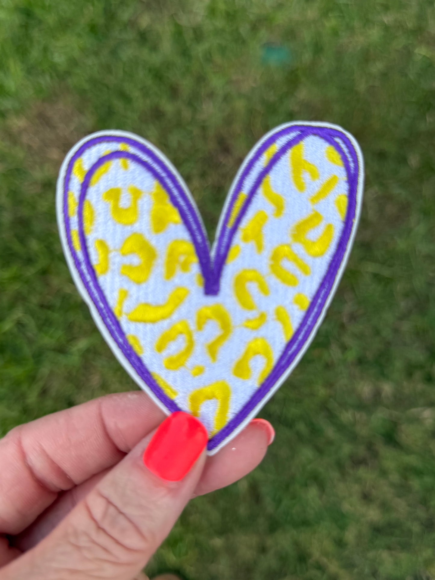 2.75” Leopard Game Day Heart