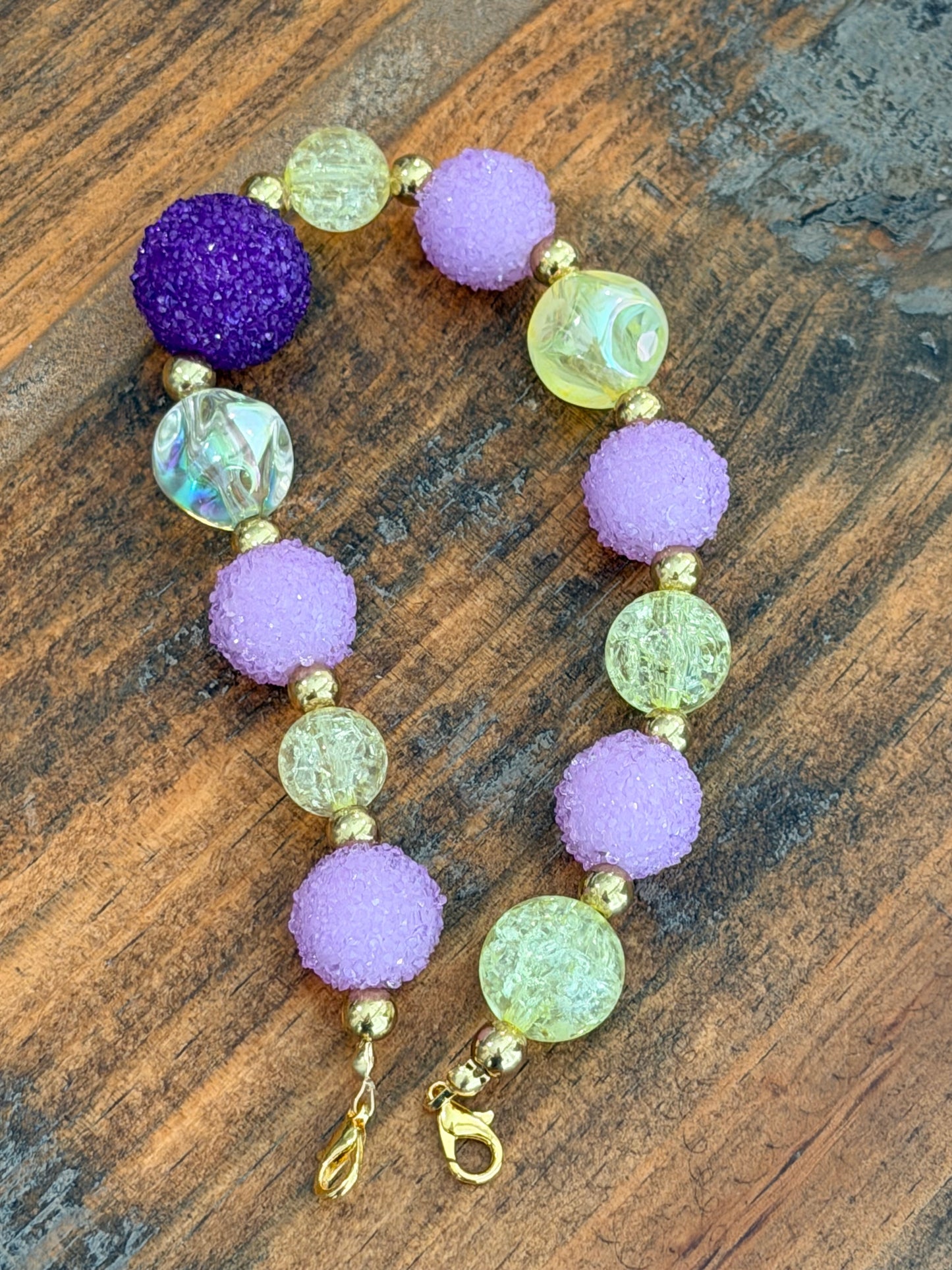 9” Purple/Yellow Hat Chain