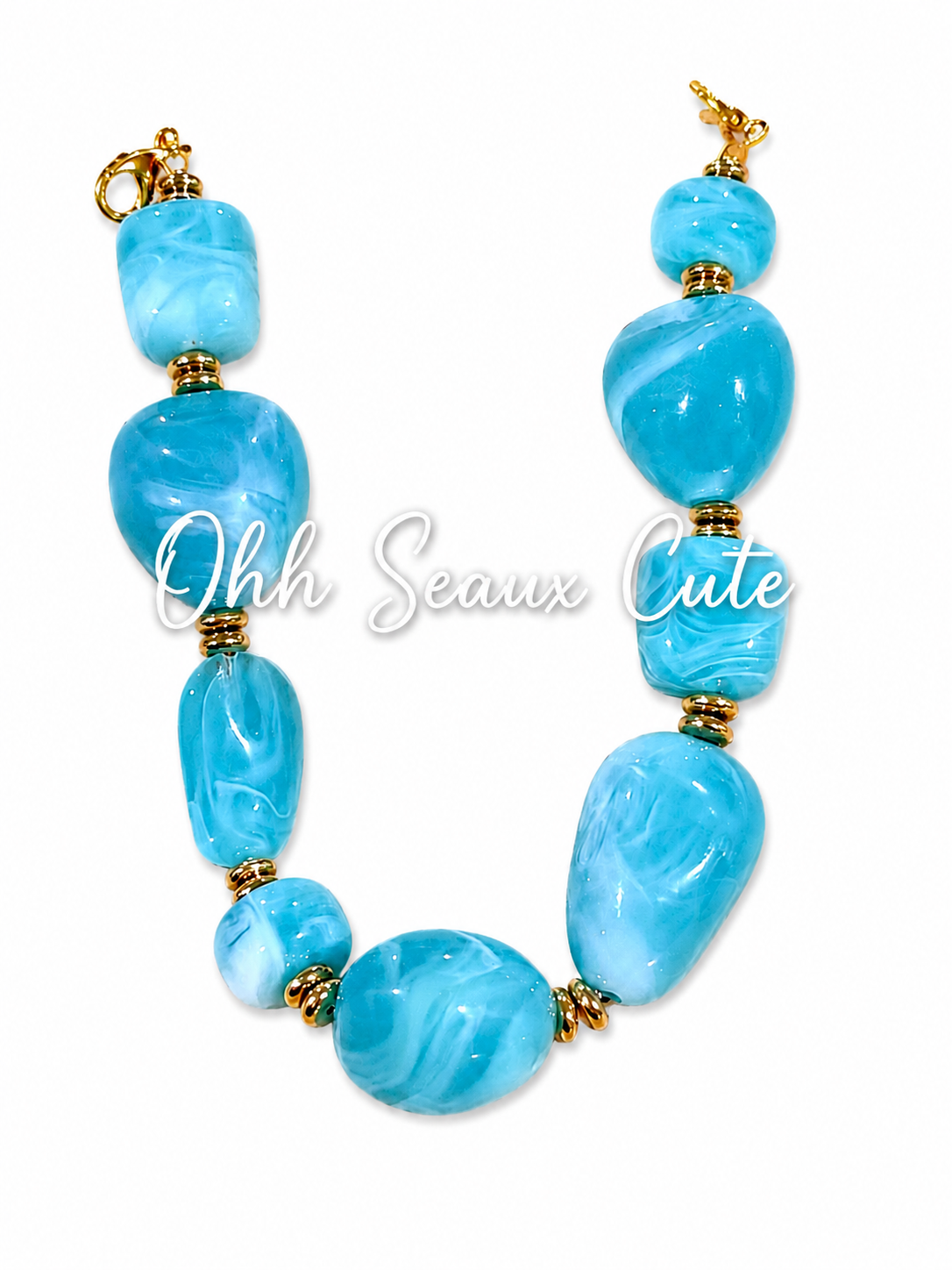 9” Turquoise 2 Hat Chain