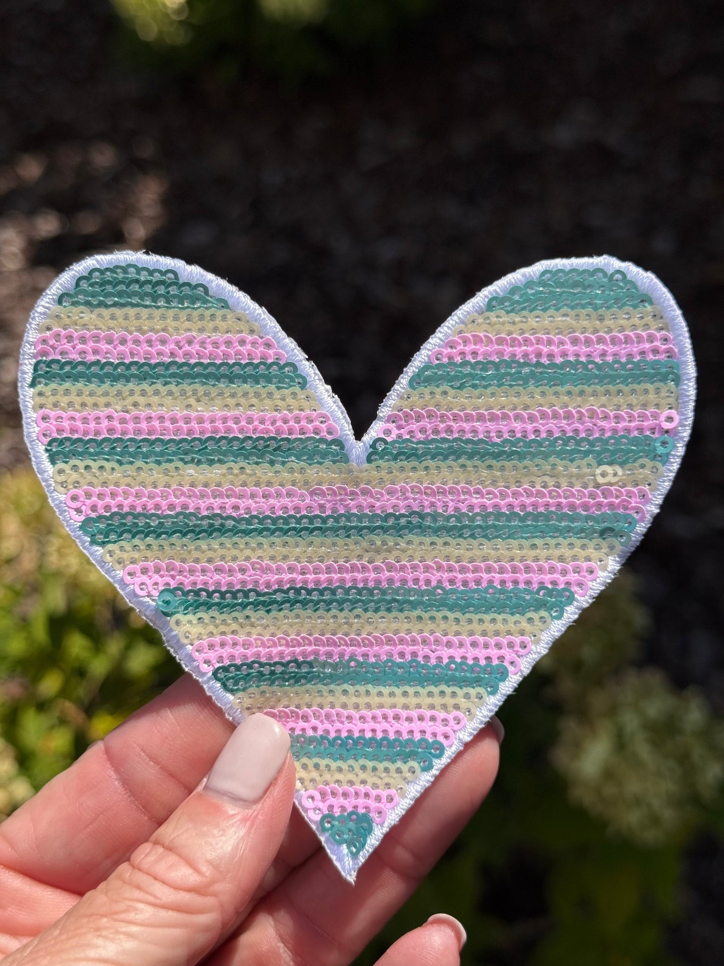 3.5” Pastel Stripe Heart
