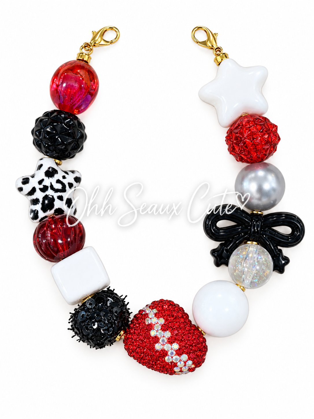 9” Red 13 Hat Chain