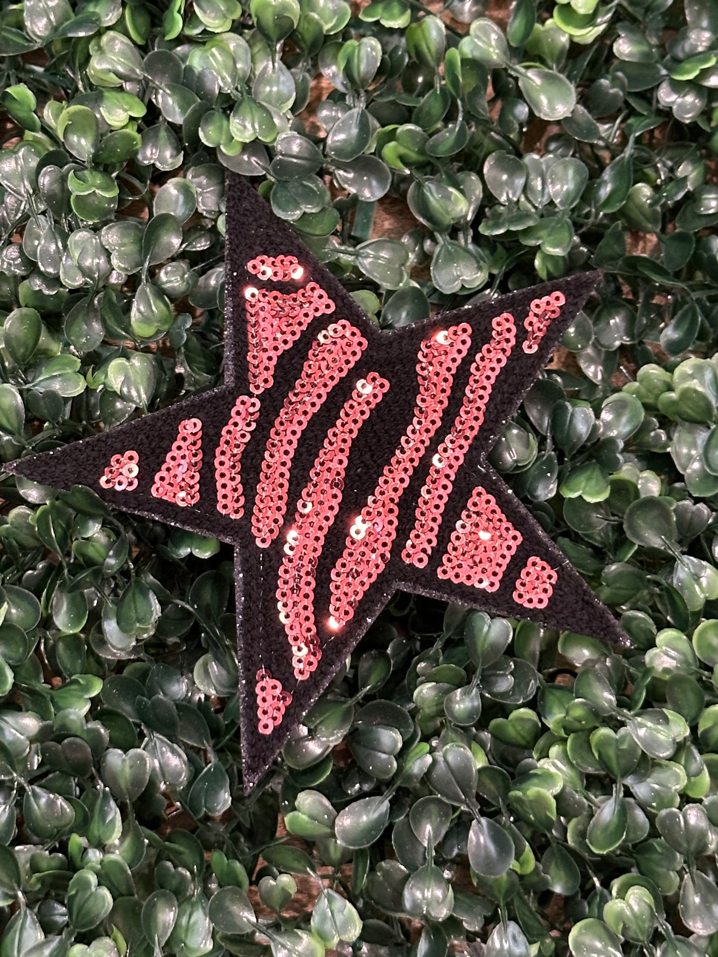 4.5” Sequin Animal Stripe Star (OSC Original)