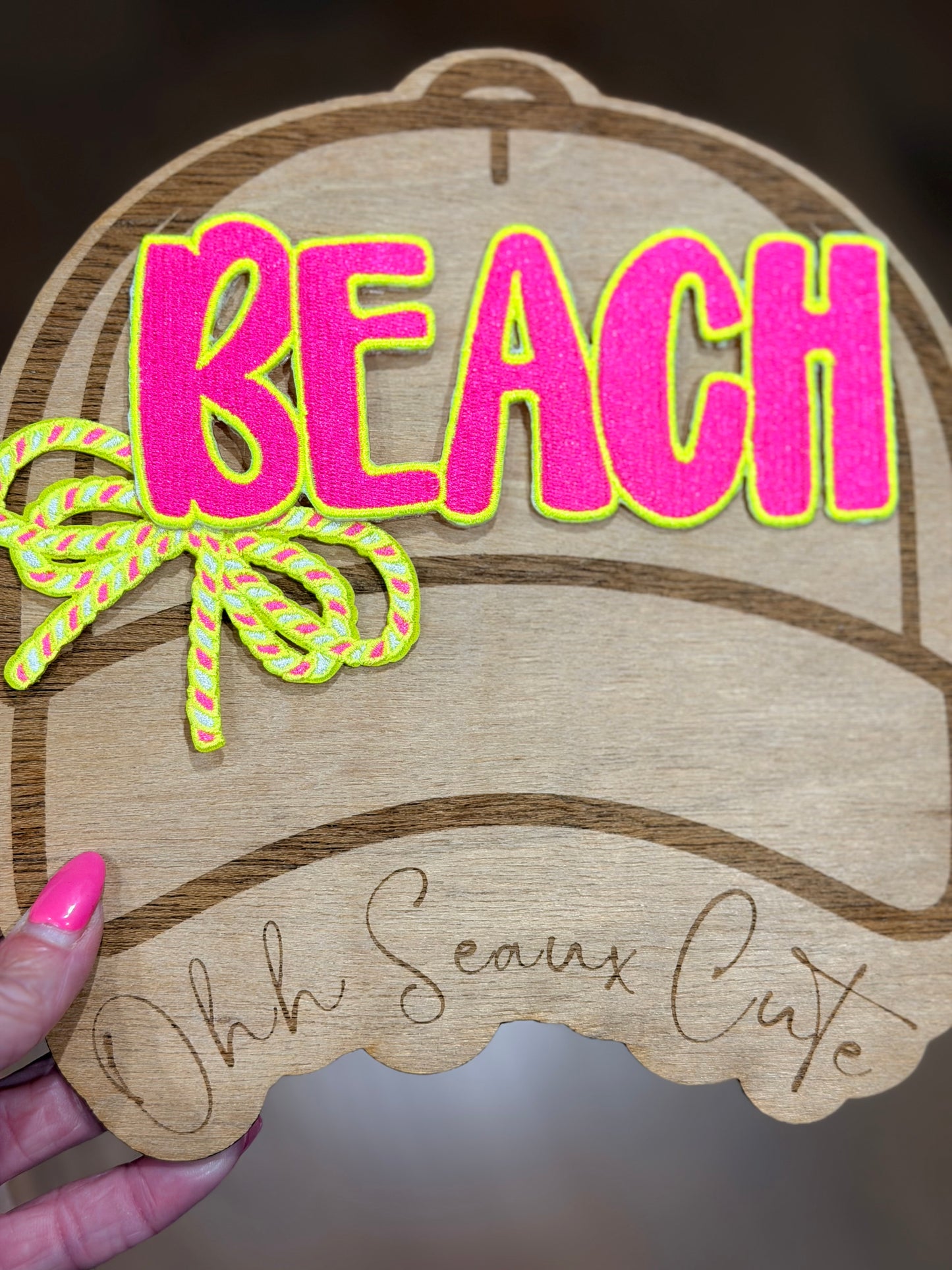 6” Neon Embroidery BEACH- OSC ORIGINAL