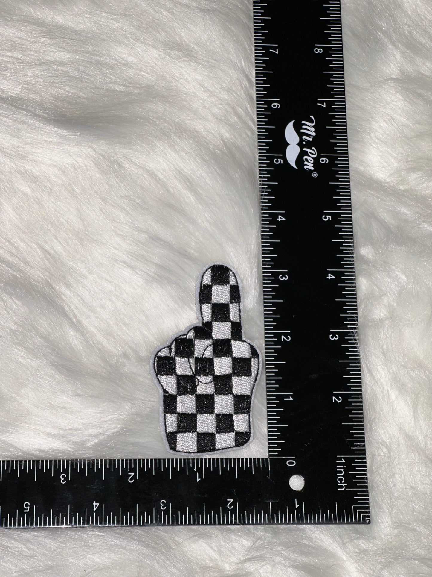 3” Checkered #1 Fan Hand