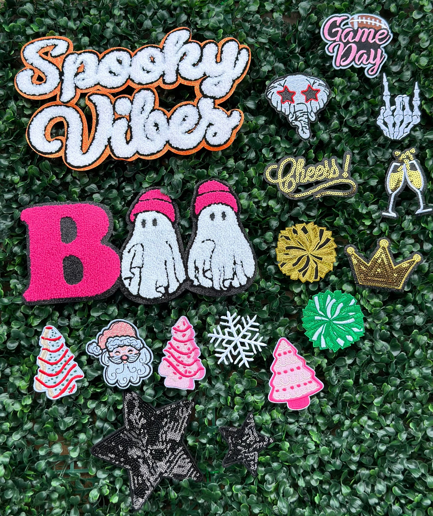 3.5” Sequin CHEERS Hat Patch