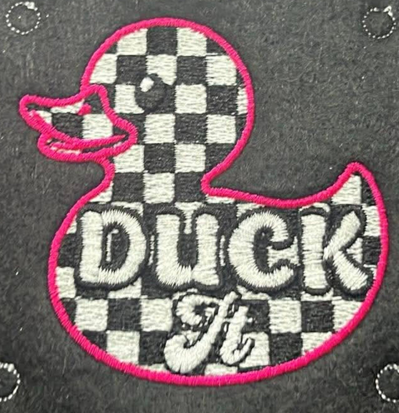 3” Checkered Rubber DUCK IT(Pink) OSC ORIGINAL