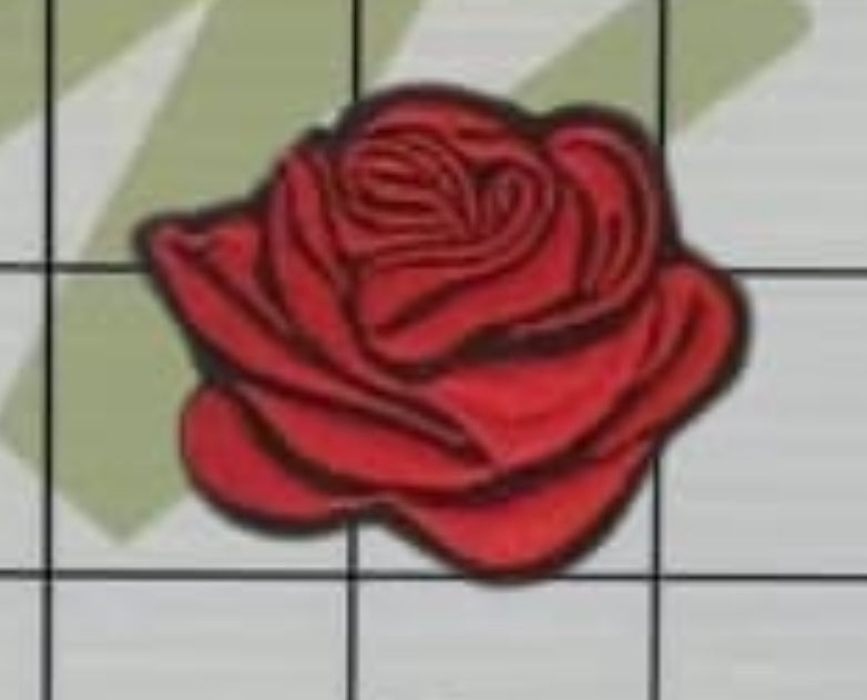 2” Embroidery Rose- Two Tone
