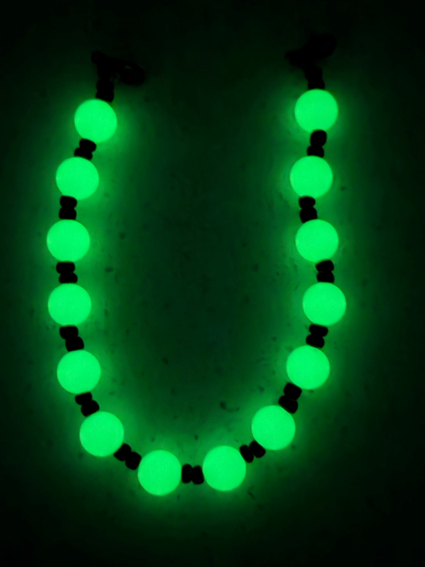 9” 12mm Glow Bead Halloween Hat Chain