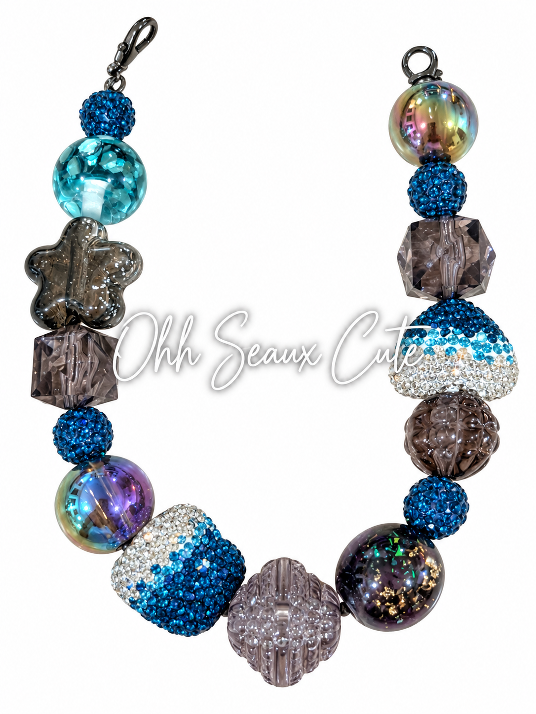9” Blue Diamond 3 Hat Chain