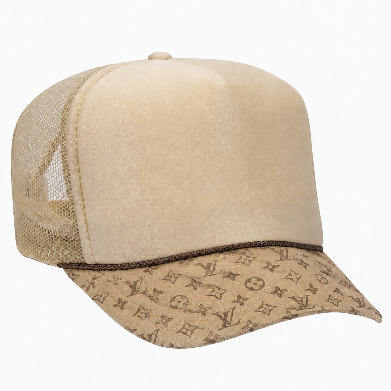 PREORDER Custom Trucker Hat-Tan L V ETA 9/15