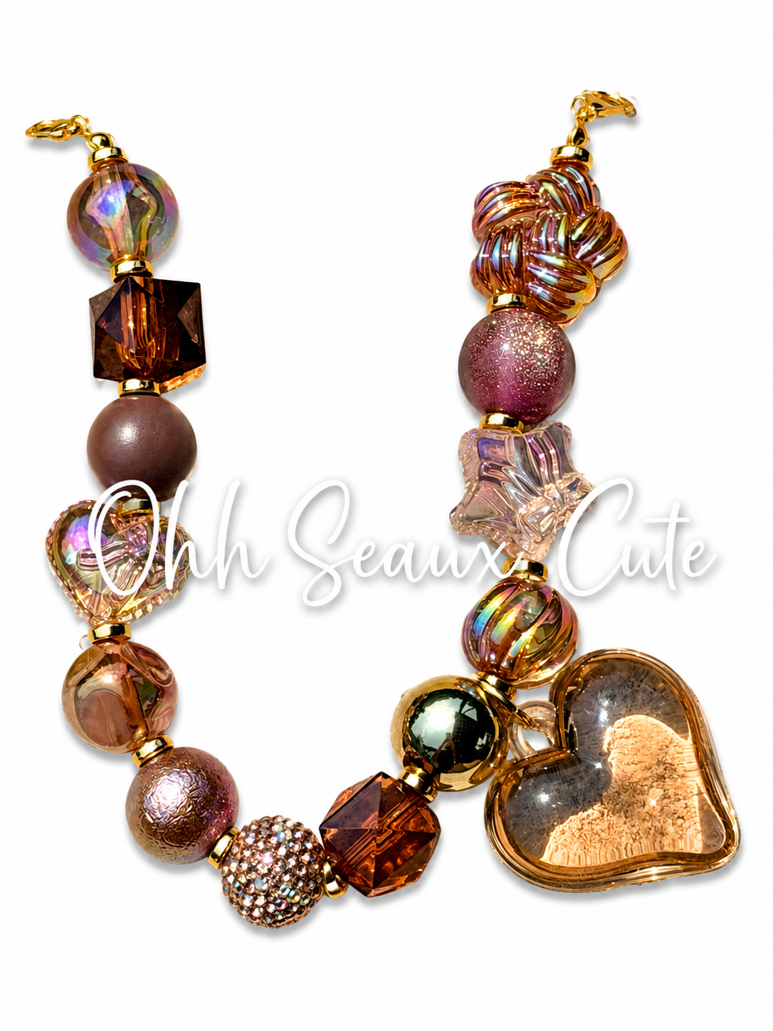 9” Crystal Chocolate 1 Hat Chain