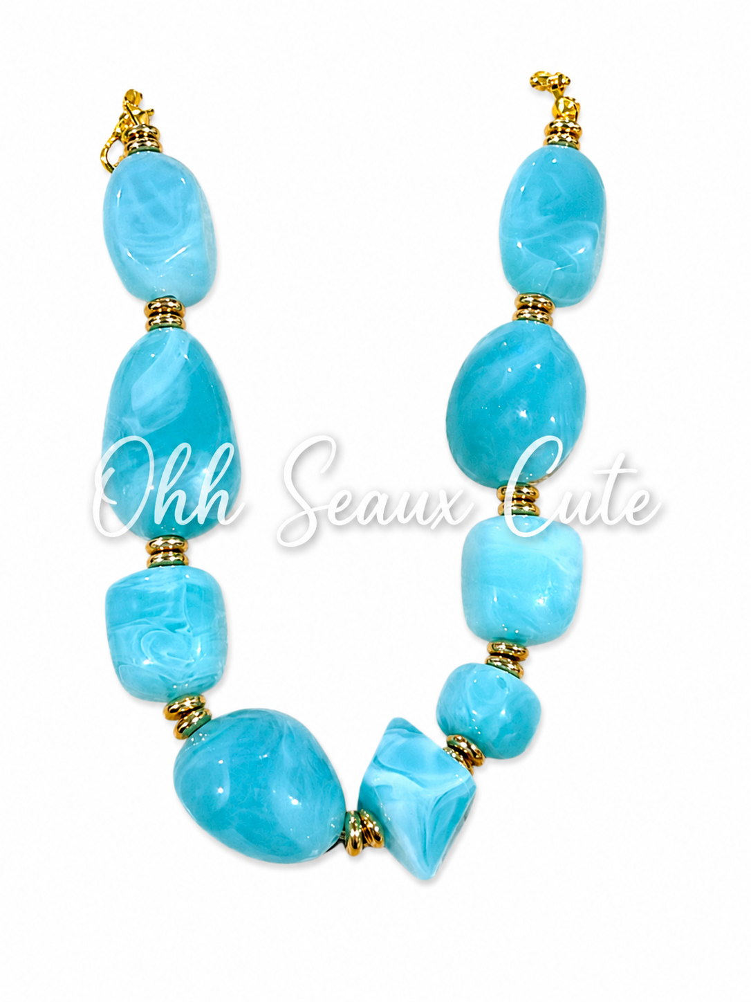 9” Turquoise 3 Hat Chain