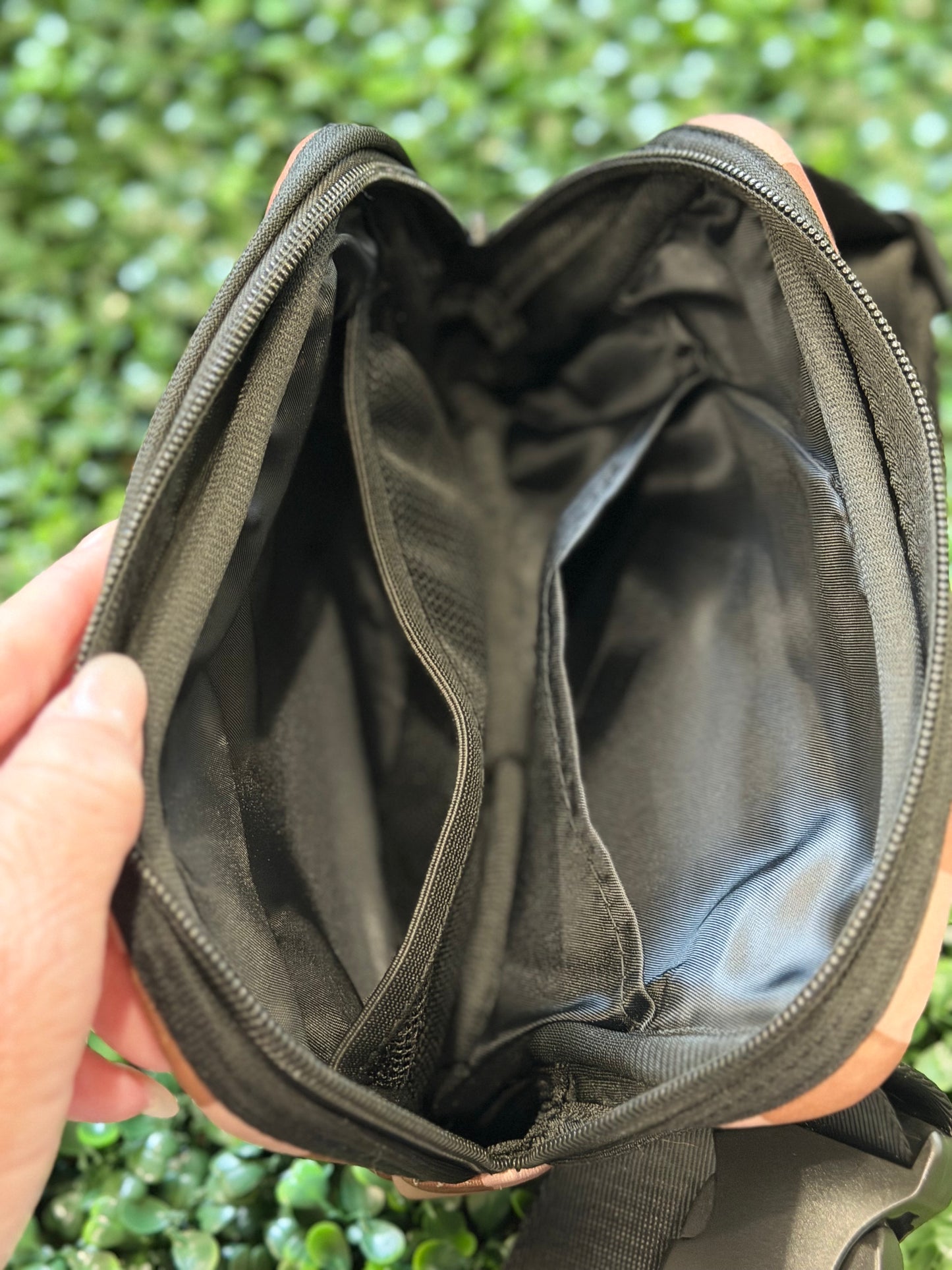 Burcherry Plaid Neoprene Belt Bag